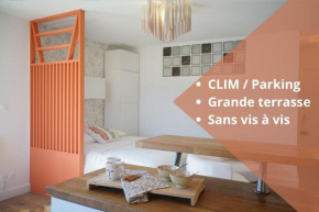Studio terrasse Parking CLIM sans vis à vis
